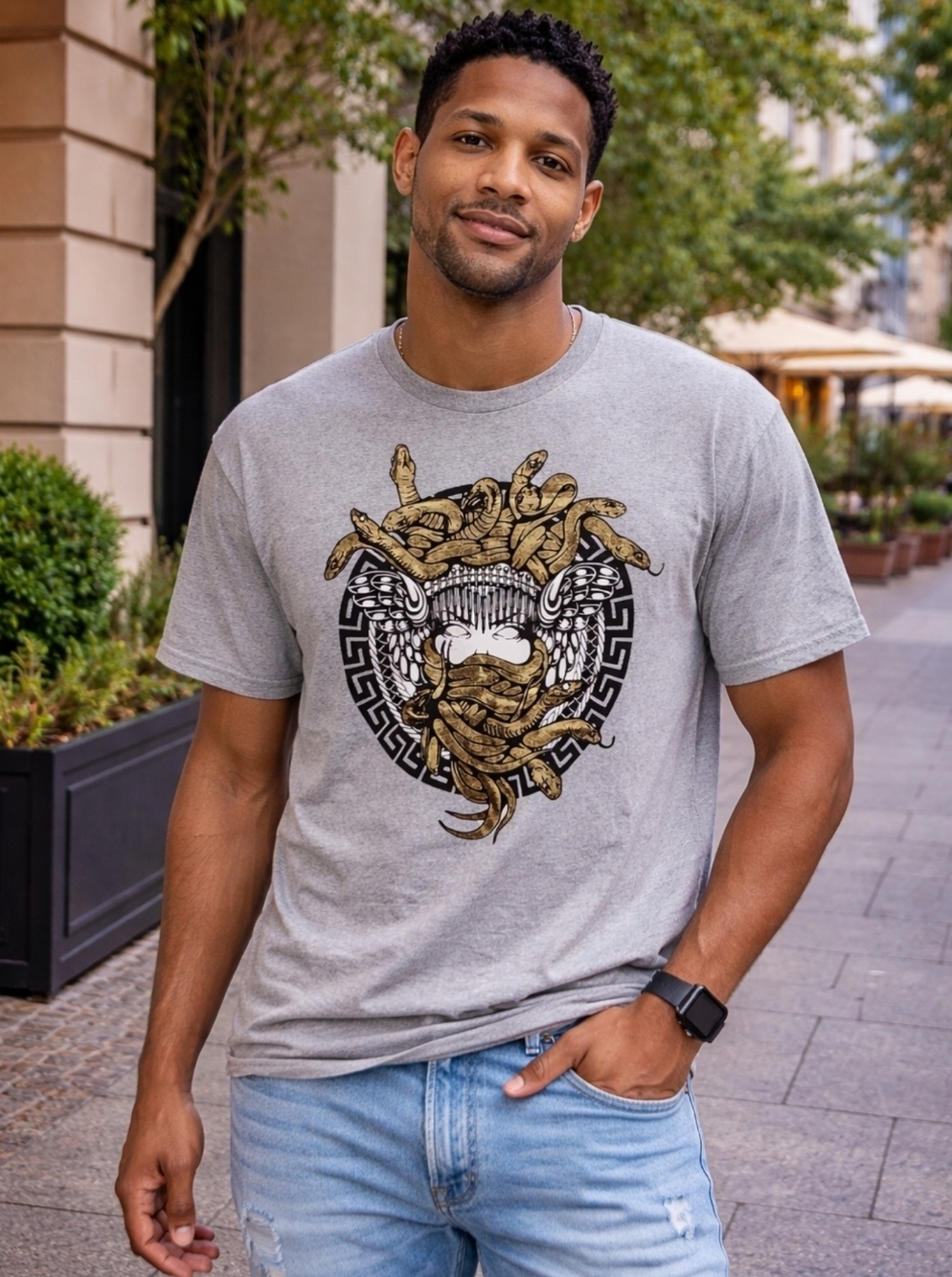 Crooks & Castles Tee Shirt‎ Medusa Snakes Medium